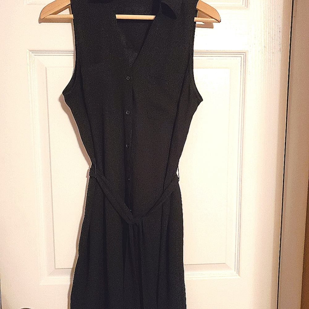 Express, black button up dress - small